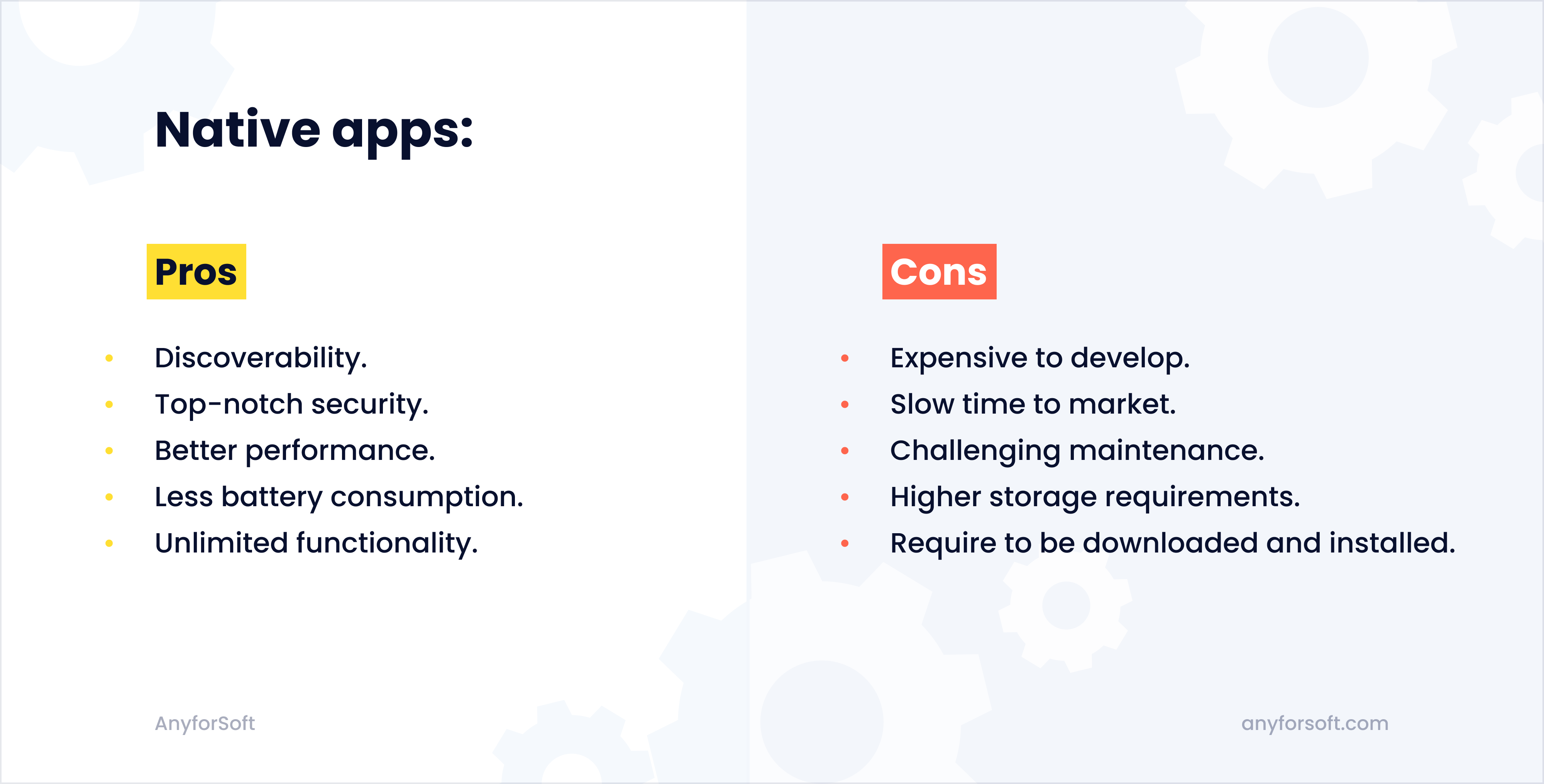 native apps pros and cons