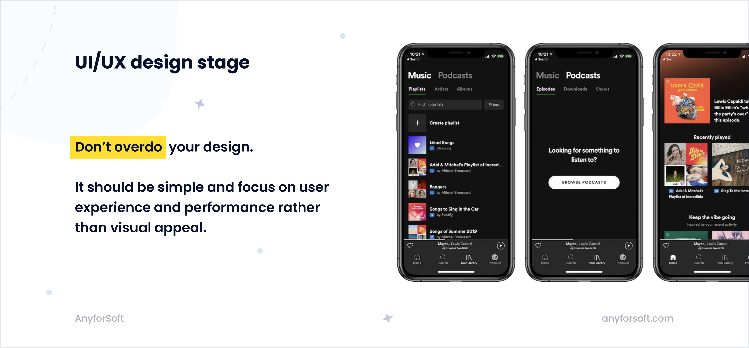 ui/ux design of a music app