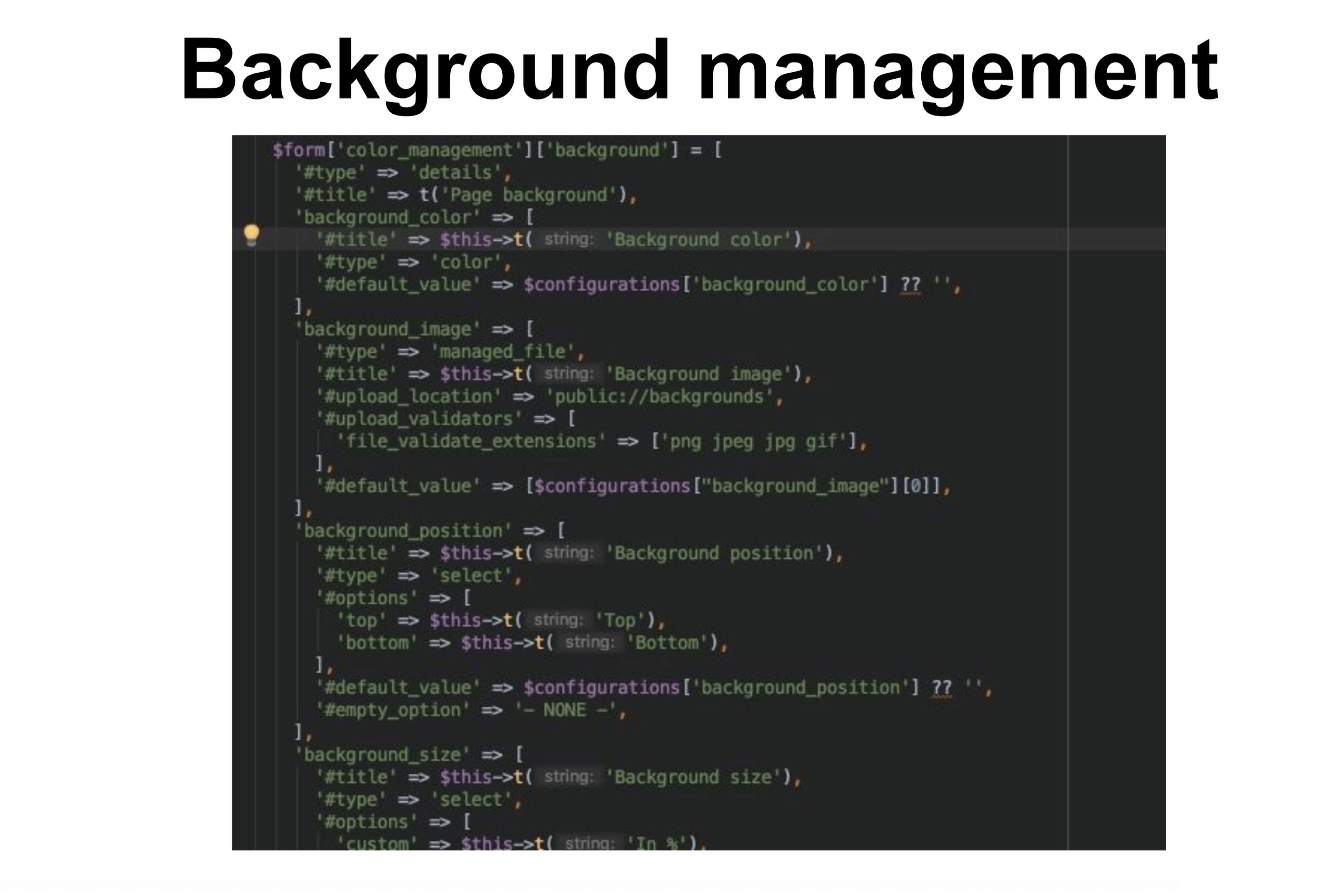 background management