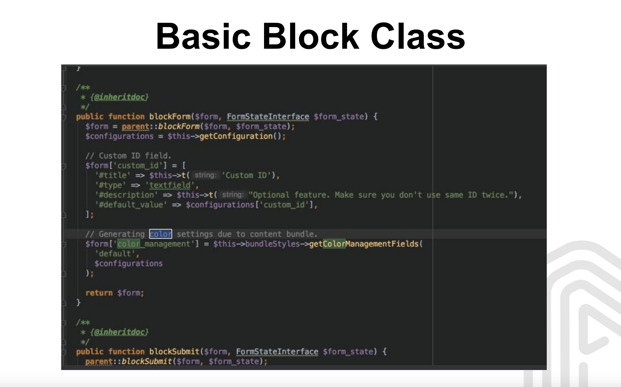 Basic Block Class