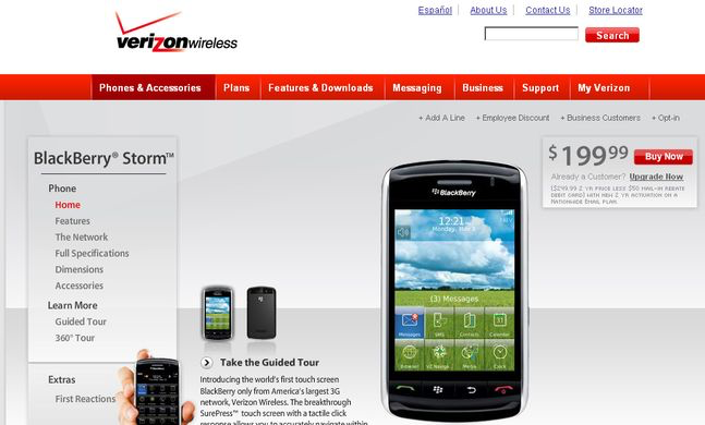 Verizon website