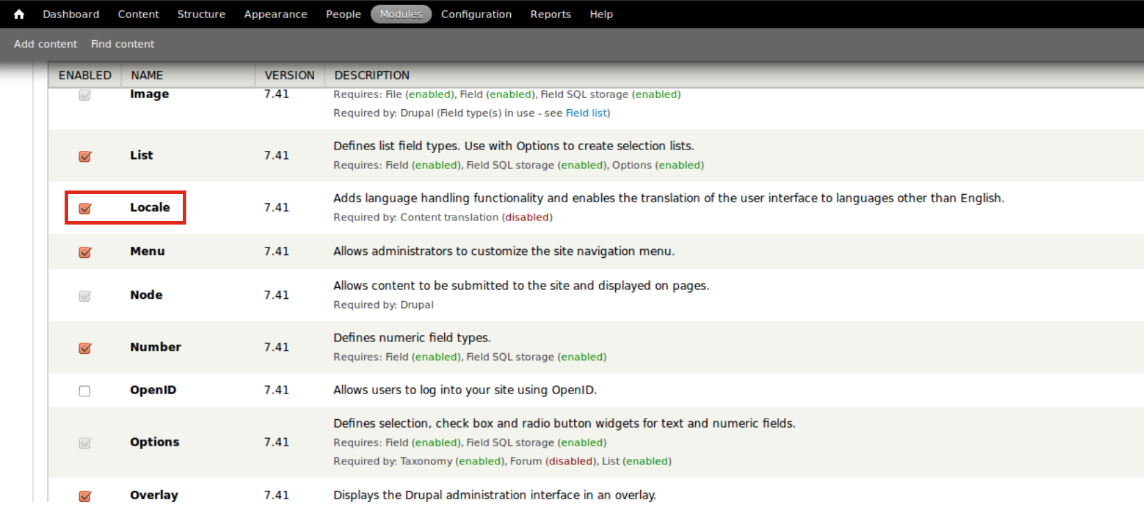 Drupal Locale Module