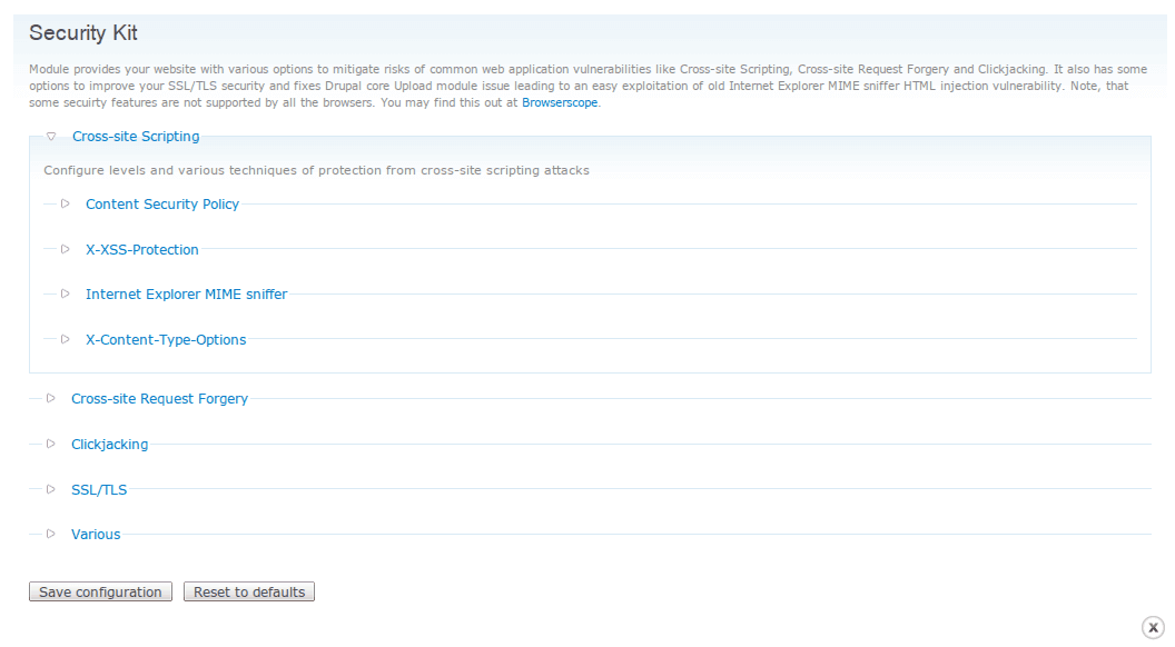 drupal security kit